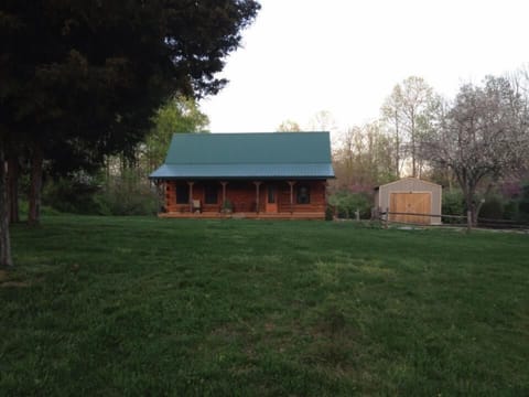 View of Cabin and Storage Shed from the Road