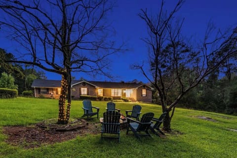 Twilight transforms our outdoor space into a magical wonderland