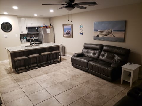 Standing at front door