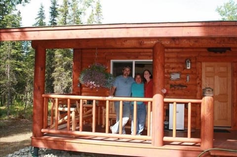 some of the family injoying the porch