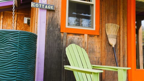 Rain barrels, relaxing on the front porch - perfect for connecting with nature