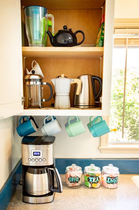 Caffeine Corner comes pre-stocked with essentials to start your morning right!