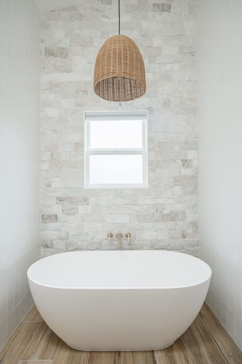 Private primary bath attached to primary bedroom(#1). Soaking tub.