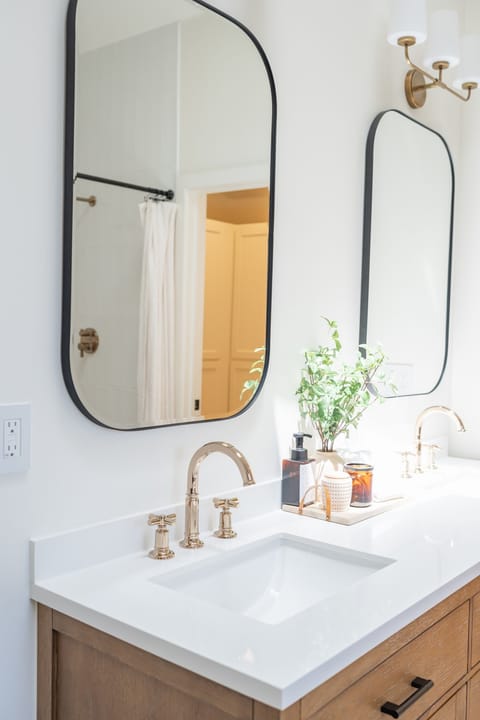 Private primary bath attached to primary bedroom(#1)-Upstairs