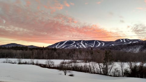 Stunning  Spring sunset over Sunday River Ski Resort