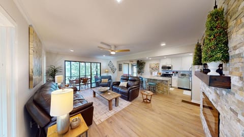 Remodeled open family room