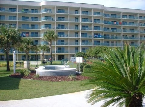 View of the Building from the Pool and Hot Tub (Spa) Area