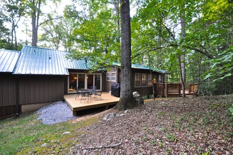 This is the rear view of the cabin.  Very private but not remote.