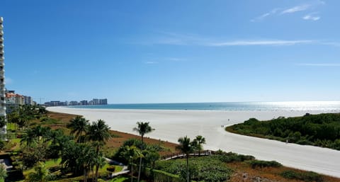 Breathtaking south/southwest views of the 2 miles of beach.  Full sun all day!