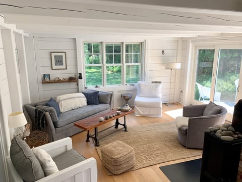 Living Room with patio doors to deck.