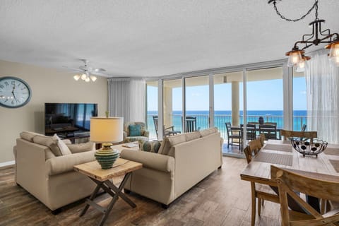 Living room and dining area