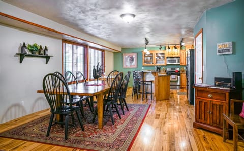 first floor dining and kitchen