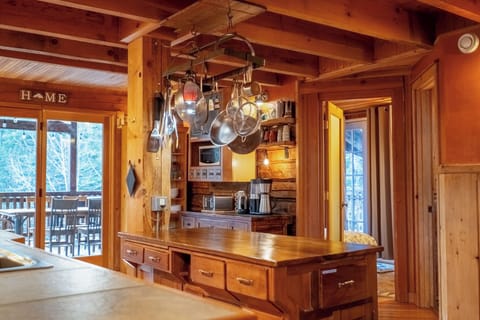 Main floor fully equipped kitchen with main floor bedroom access.