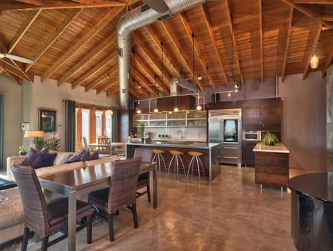 Main kitchen with top of the line finishes as well as a gas range