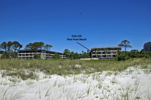 This is the view from the beach to Seaside  Villas I, unit 226.
