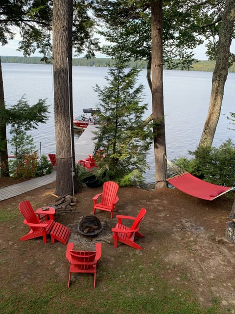 Spend an evening by the fire with good company after an afternoon on the hammock