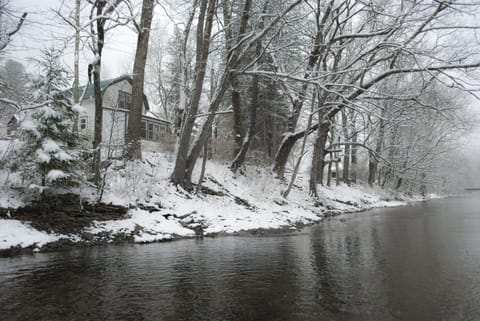 A view of the cabin from the Sinnemahoning Creek