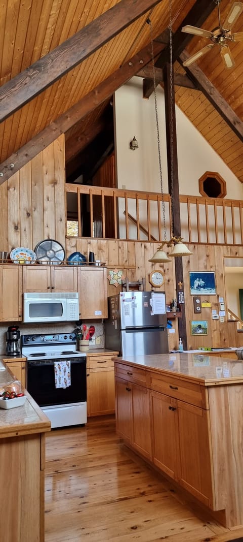 View of granite-top Kitchen from the screened-in porch - let's cook a great meal