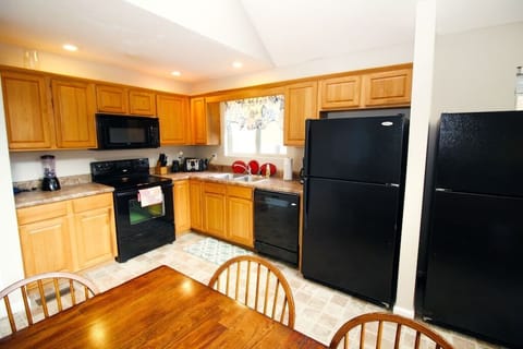 Large kitchen with 2 refrigerators