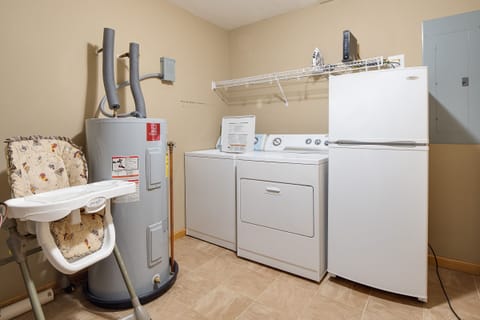 laundry & spare frig lower level