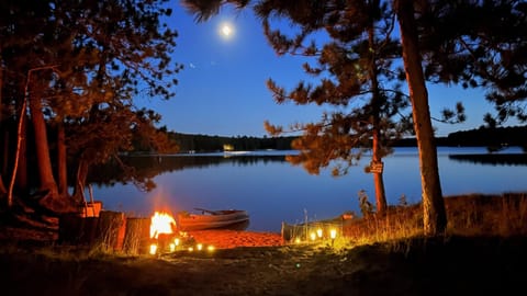Beautiful night on the lake!  Fire pit  is ready!!
