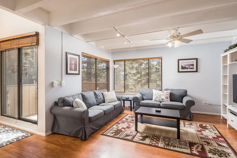 Beautifully decorated modern Tahoe condo living room