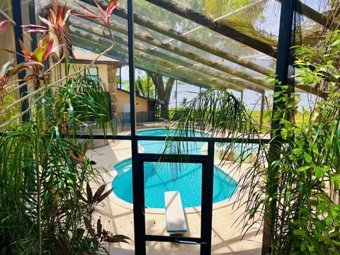 Swimming pool overlooking the lake