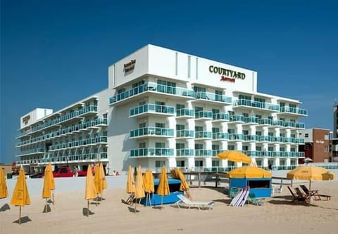 View of the building from the beach