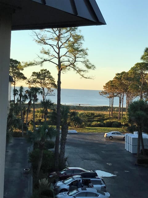 Beautiful view of ocean from balcony
