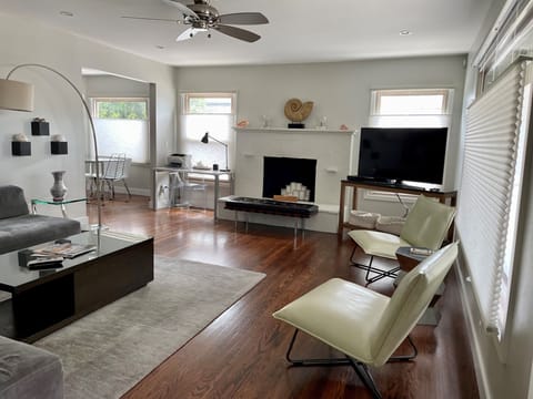 Living Room Including Dedicated Work Space Desk 