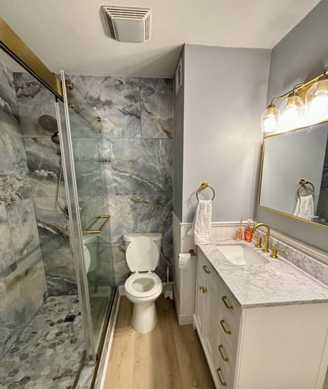 Newly renovated master bath 