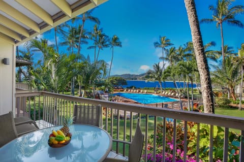 View from our lanai and
from the kitchen, dining, living room area