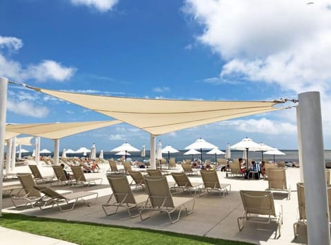 Your lounge chairs at Pelican`s nest open bar & pool