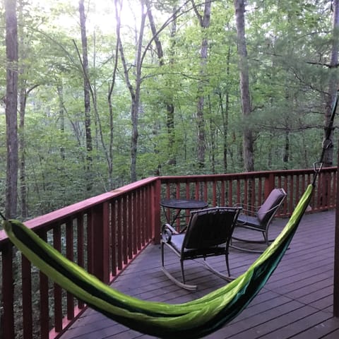 Private back deck with 120 sq ft covered and 250 sq foot open air.