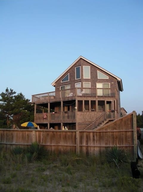 Front of house. (beach behind photographer) 
