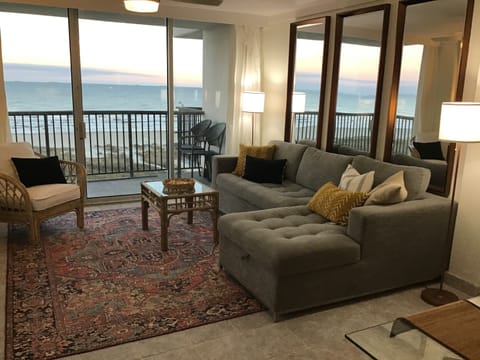 Fantastic beach view from living and dining areas