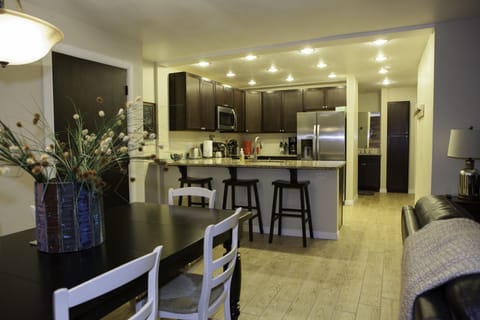Newly remodeled kitchen and dining area.