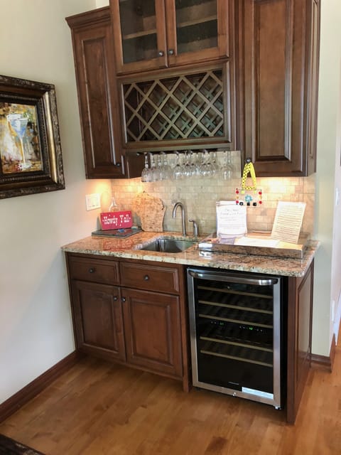 wet bar in kitchen.