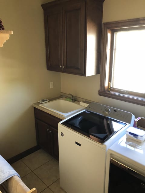 washer and dryer in first floor mudroom