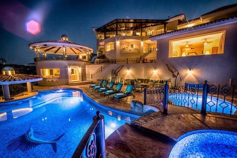 The Heated Pool Area Features Fiber Optic Lighting