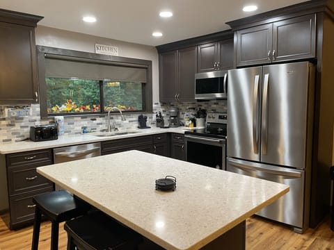 Kitchen fully remodeled with all new stainless steel appliances