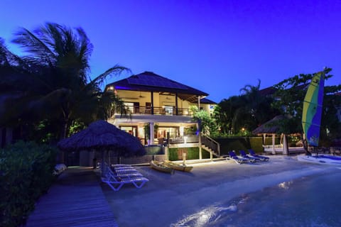Villa at dusk