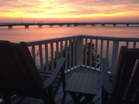 Stunning View of the Chincoteague Bay from the Sunset Deck