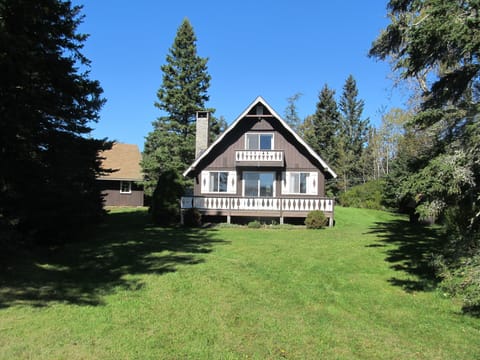 View from the shoreline and lots of privacy (garage visible to the left)