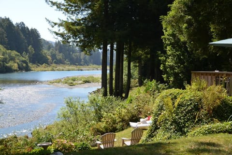 Gentle slope to the river bank with great views from all levels