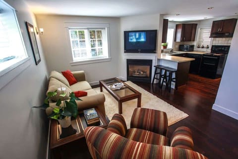 Living Room with 42' TV over gas fireplace