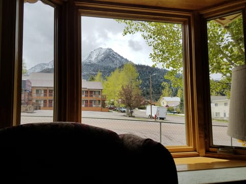 Fall view out the living room bay window