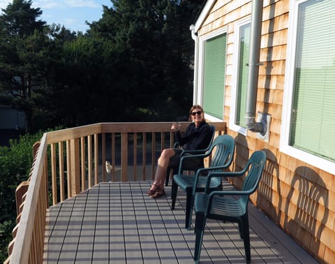 Enjoy morning coffee or sunsets from this west-facing deck.