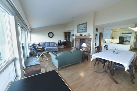 Living room and dining area