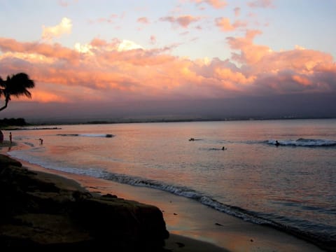 Our beach at sunset
